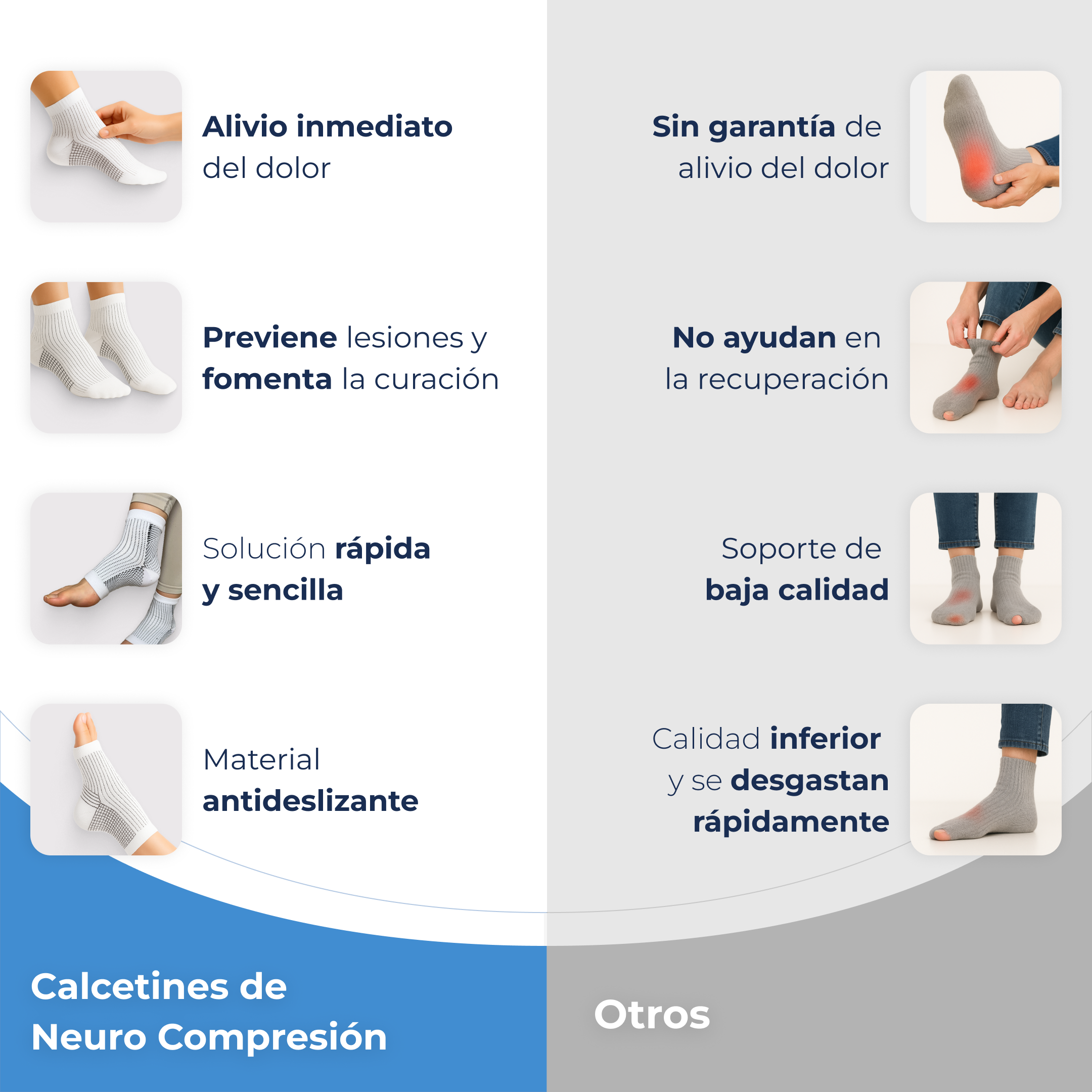 Medias De Compresión - Obtén Alivio Instantáneo De Pies Hinchados Y Adoloridos + EBOOK