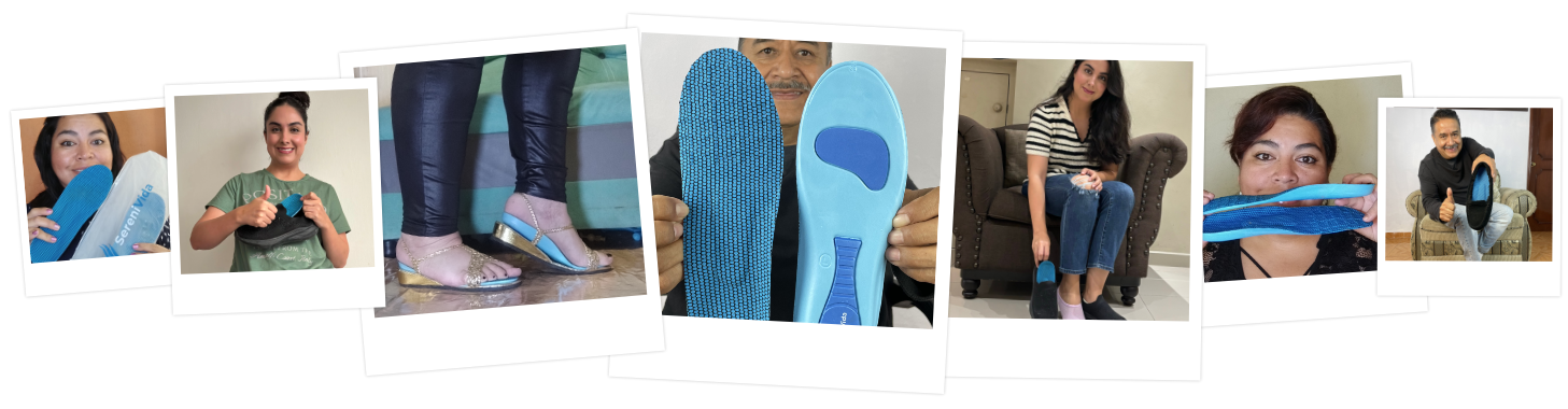 Fotos de clientes usando o produto